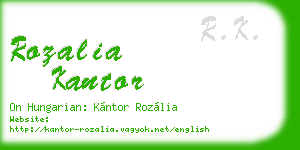 rozalia kantor business card