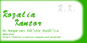rozalia kantor business card